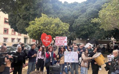 Tensión en Orihuela durante la visita de Carlos Mazón: enfrentamientos entre manifestantes y simpatizantes del PP